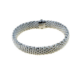 Bracciale donna in oro bianco 18 kt semirigido codice: BR2663B