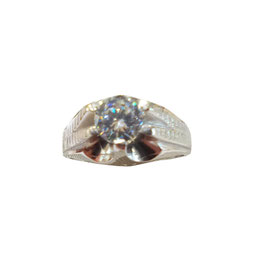 Anello uomo solitario in oro bianco codice: OB803321712176DF