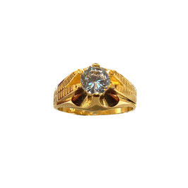 Anello uomo solitario in oro giallo 18kt  codice: OG803321712175DF