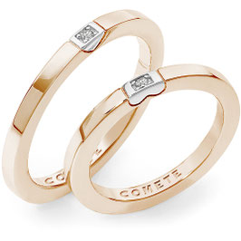 Fede Comete In Oro Rosa Collezione: Adamo ed Eva Con Diamante Referenza:  ANB2322rb