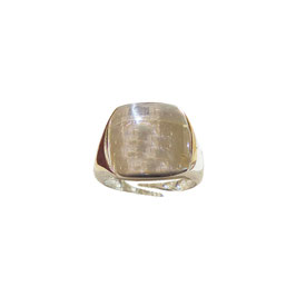 Anello chevalier da mignolo in oro bianco 18kt AM803321737432OBA