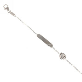 Bracciale da bambina con coccinella in oro bianco 18Kt  gr 1.20 con codice: 803321721708