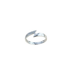 Anello fantasia con zircone centrale donna in oro bianco  gr 1.90 referenza: A2428B