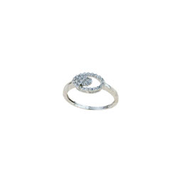 Anello fantasia con centrale ovale donna in oro bianco  gr 1.90 referenza: A2436B