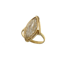 Anello spoletta con pietra bianca gr 5.50 referenza: 803321715206