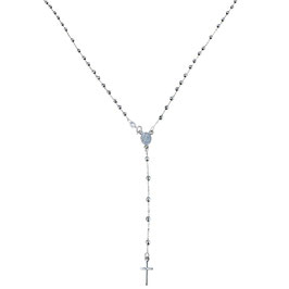 Girocollo Rosario Iin oro Bianco 18 KT Referenza: C1927B