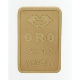 Lingotto in Oro 18 kt da Gr 10.00