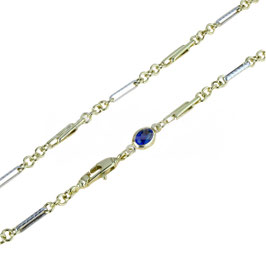 Collana Catena Uomo In Oro Giallo e Bianco 18 Kt  Referenza: C1752BG