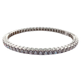 Bracciale Tennis in oro bianco elastico BRT1068B