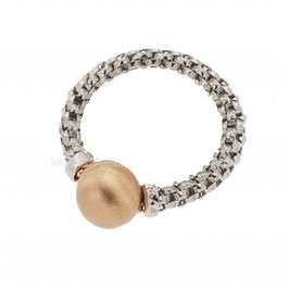 Anello donna elastico stella milano in oro bianco e rosa gr 2.60 referenza: A3120BR