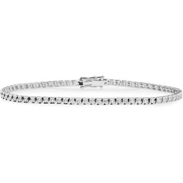 Bracciale Tennis In Oro Bianco con Diamanti