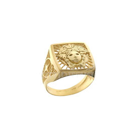 Anello da uomo  in oro giallo  18 kt a scudo Medusa Referenza: 803321737453