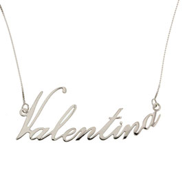 Collana con nome in oro bianco 18kt Referenza: 803321722024