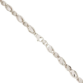 Bracciale Con Riportini In Oro Bianco Gr 4.40