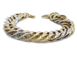bracciale donna in oro giallo e bianco 18 kt groumette codice : OV975G