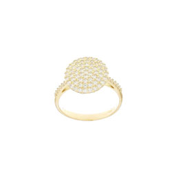 Anello a toppa con zirconi in oro giallo gr 3.50 referenza: 803321723322