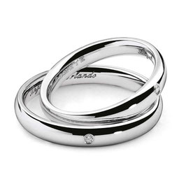 Fede Comete In Oro Bianco Collezione: Angelica e Orlando Con Diamante Referenza ANB 1133B