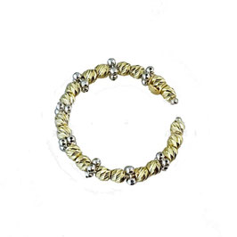 Anello con sfere diamantate in oro giallo e bianco gr 2.00 referenza: A3166BG