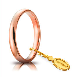 Fede Unoaerre Comoda Oro Rosa mm 3,0 Referenza: 30 AFC 1