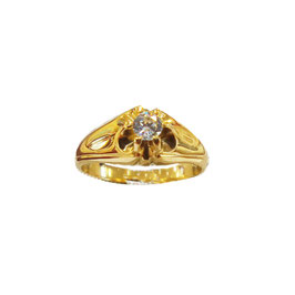 Anello uomo solitario in oro giallo 18kt  codice: OG803321712174DF