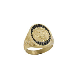 Anello da uomo  in oro giallo  18 kt a scudo leone 803321737700