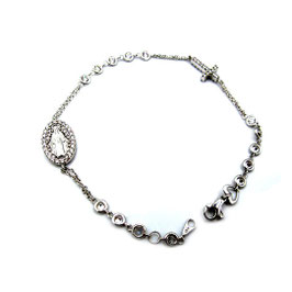 Bracciale Donna con madonnina e croce in Oro Bianco gr 4.70
