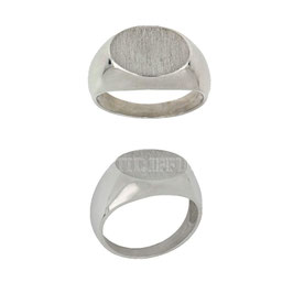Anello da uomo  a scudo ovale in oro bianco 18 kt Referenza: 803321702182