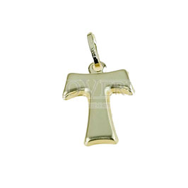 CIONDOLO CROCE TAU IN ORO GIALLO 18 KT 750/000  Referenza: C1444G