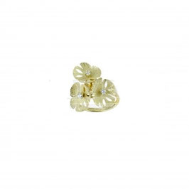 Anello con fiori in oro giallo  gr 2.40 referenza: A2397B