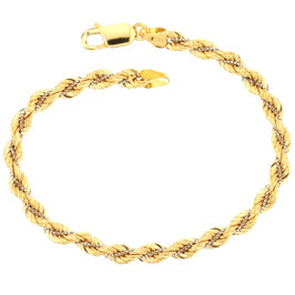 Bracciale donna in oro giallo 18 kt maglia a fune codice: BR803321718569