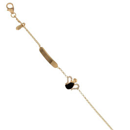 Bracciale da bambina con angioletto in oro giallo 18Kt  gr 2.60 con codice: 803321721817