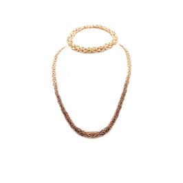 Parure  In Oro 18kt Giallo modello lavorazione bizantina