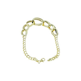 Bracciale donna classico in oro 18 kt a catena a scalare con maglie lucide codice: BR942G