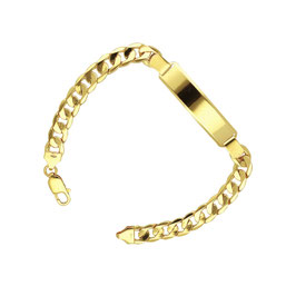 Bracciale con piastrina in oro giallo 18k Referenza: BR1424OG