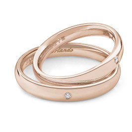 Fede Comete In Oro Rosa Collezione: Angelica e Orlando Con Diamante Referenza: ANB 1133R