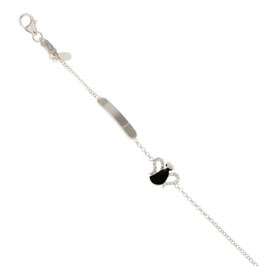 Bracciale da bambina con angioletto in oro bianco 18Kt  gr 2.60 con codice: 803321721816
