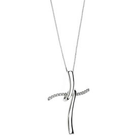 Collana Donna Gioielli Comete Croce con Diamanti GLB 1117
