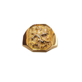 Anello uomo stemma araldico grifone in oro giallo 18kt codice: OG803321712179DF
