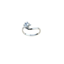 Anello Solitario donna in oro bianco 18 kt  con Zircone Referenza: A2405