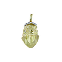Pendente volto santo in oro bianco e giallo gr 17.20 Referenza: C1577BG
