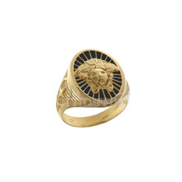 Anello da uomo  in oro giallo  18 kt a scudo Medusa Referenza: 803321737455
