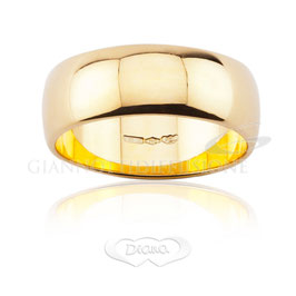 Fede Nuziale Mantovana Diana in Oro Giallo 18kt - Referenza: FM8OG