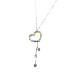 Catenina con cuori pendenti in oro giallo Referenza: G2855BR