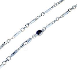 Collana Catena Uomo In Oro Bianco 18 Kt  Referenza: C1755B