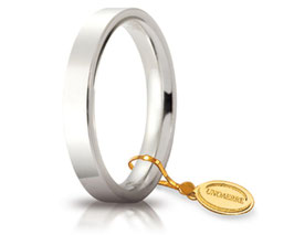 Fede Unoaerre Cerchi di Luce in Oro Bianco 3.5 mm. - Gr. da 5,50 a 7,70 Referenza: 35 AFC 2