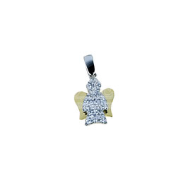 Ciondolo Angelo con cuore in oro giallo 18 KT   Referenza: C1418BG