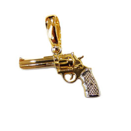 Ciondolo Pistola in oro giallo e bianco IS1577DF
