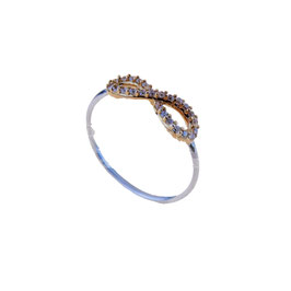 Anello infinito in oro bianco e rosa  gr 1.90 referenza: A3085BR