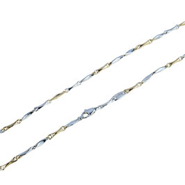 Collana Catena Uomo in Oro Bianco e Rosa 18 Kt  Referenza: C1759BR