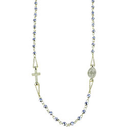 Collana Rosario in oro giallo e Bianco 18Kt Referenza: C1942BG